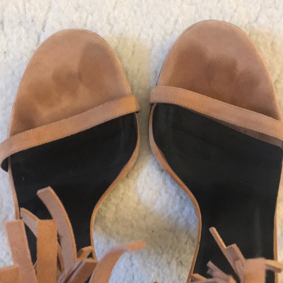 Gucci | Authentic Tan Fringe Ankle Strap Heels Size 38.5 - Picture 8 of 9